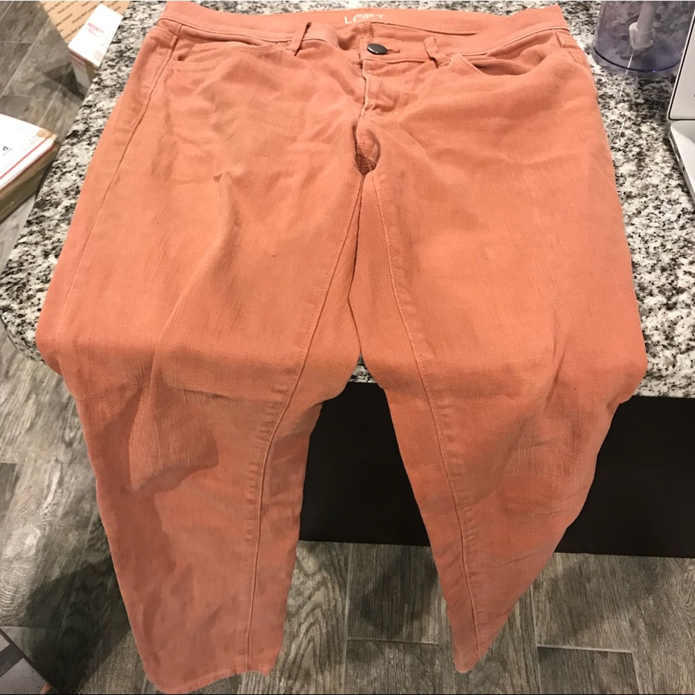 Loft Salmon colored jeans!